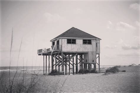 Beach House Black And White Photograph By Adam Barefoot Fine Art America