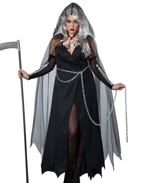Lady Grim Reaper Scary Womens Classic Movie Halloween Costumes 1x 3x