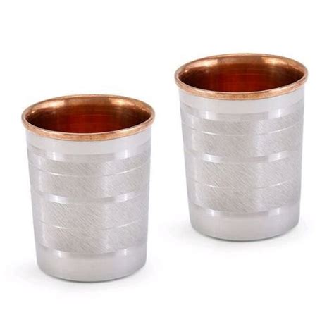 Plain Round Steel Copper Glass For Home Capacity 100 Ml Rs 110pice