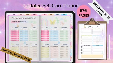 Undated Planner Digital Planner Cute Notebook Planner Etsy