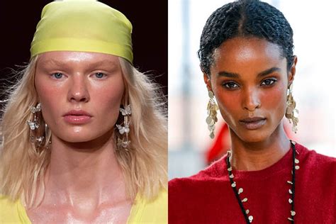 Spring Makeup Trends 2022 Glossy Lips Dew Skin And Lots Of Blush