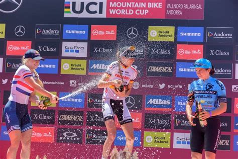 Cyclists In The Mercedes Benz Uci Mtb World Cup 2019 Xco Vallnord Andorra On July 2019