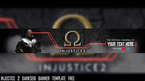 Injustice 2 Darkseid Banner Template Free Youtube