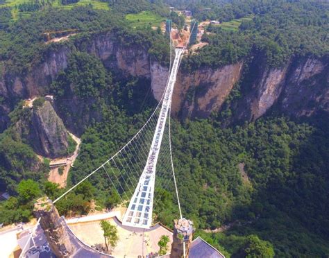 The Glass Bridge In Zhangjiajie Hunan Province China Zhangjiajie