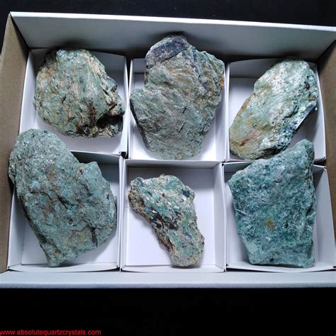 One Box of 6 Kyanite in Fuchsite Mineral Specimens From Zimbabwe ...