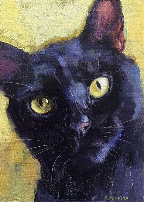 Katya Minkina Portfolio Of Works Petscommissions Black Cat