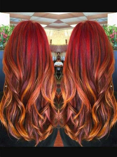 Red Ombre 30 Hair Color Collection Sunset Hair Color Sunset Hair Fire Hair
