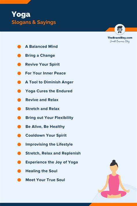 Yoga Slogans And Taglines Joy Of Yoga Biology Facts Business Slogans