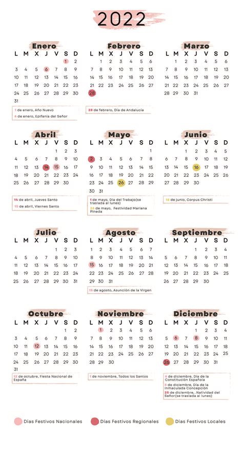 Calendario Laboral Granada 2022 【2023】 Globalendar