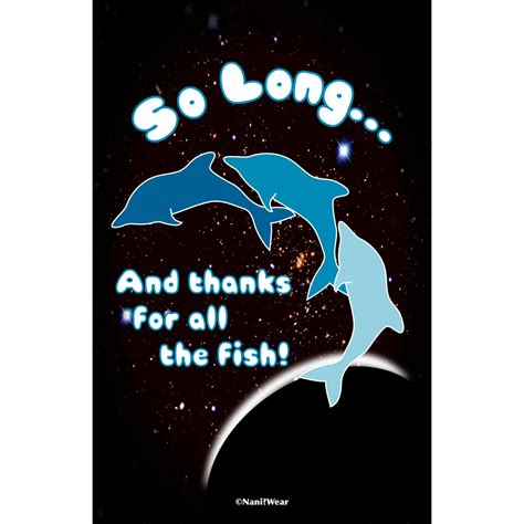 Hitchhikers Guide Art Print So Long And Thanks For All The Fish