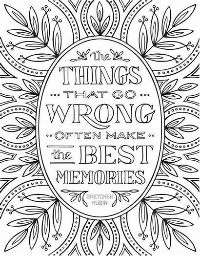 Coloring Adult Quote Happiness Project Quotes Sayings