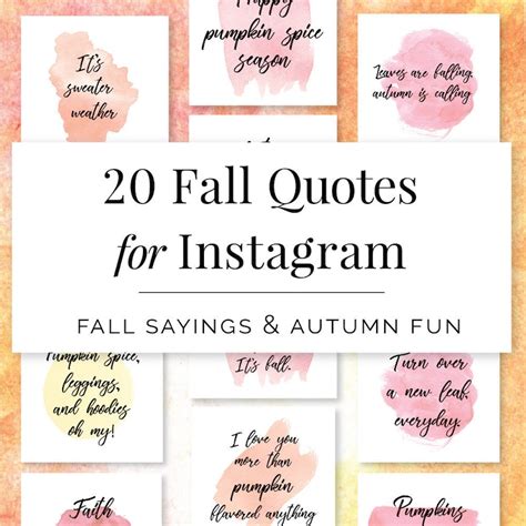 Fall Quotes For Instagram Instagram Story Quotes Hand Etsy