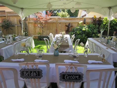 Wonderful Build Backyard Bbq Wedding Reception Small Backyard Wedding