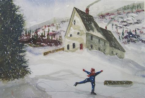 Ice Skating Painting By Robert Harrington