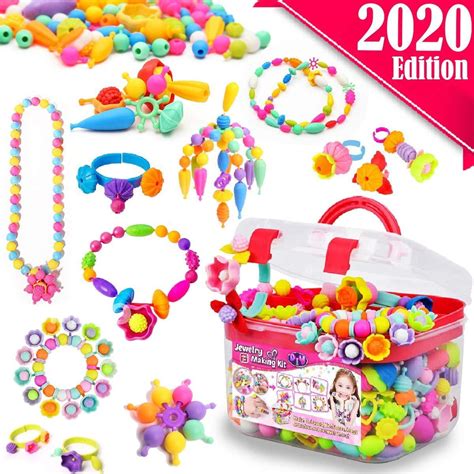 Funzbo Snap Pop Beads For Girls Toys Kids Jewelry Making Kit Pop Bead