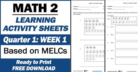 Kindergarten Worksheets Pdf Deped Grade 11 Melc Based Modules Free