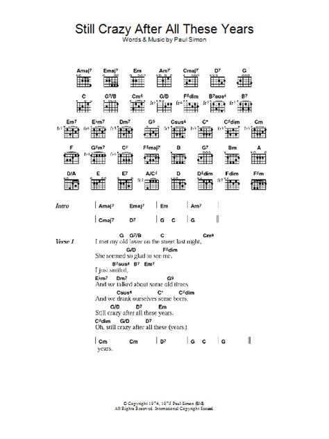 You may revoke your consent at any time once logged in, in your account settings. Still Crazy After All These Years by Paul Simon - Guitar ...