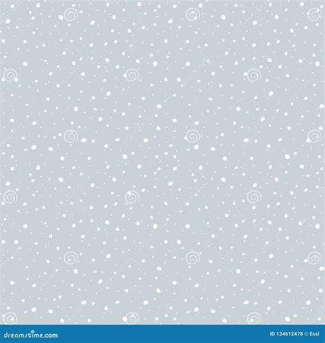 Falling Snow Seamless Pattern Stock Vector Illustration Of