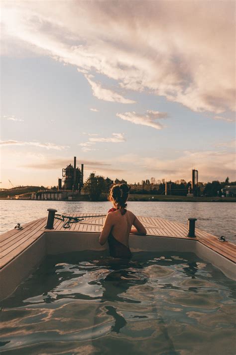 Hot Tub Boat Perfect Sunset In Seattle Hot Tub Perfect Road Trip Outdoors Adventure