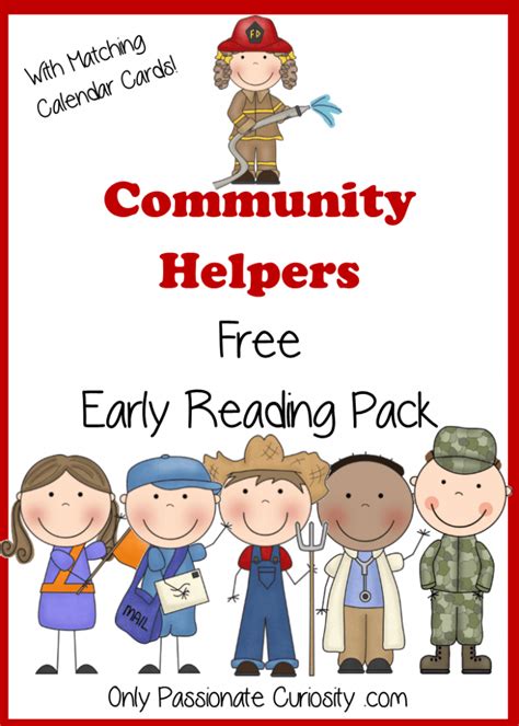 Free Community Helpers Reading Pack Printables Free Homeschool Deals