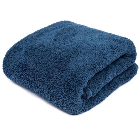 Find out which weighted blankets came out on top Warm Soft Accent Cozy Throw Sherpa Plush Blanket Dark Blue ...
