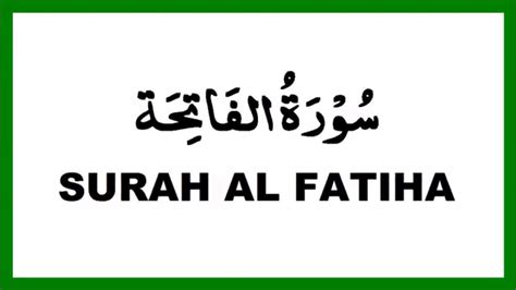 Surah Al Fatiha Arabic Text Gbodhi