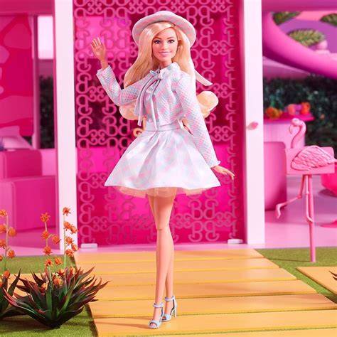 Buy Barbie The Movie Doll Collectible Doll Wearing Blue Plaid Matching Set Margot Robbie Bentzens