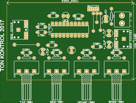 Stereo Tone Control Circuit Diagram With Pcb Layout Stereo Tone