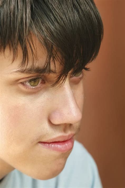 Headshot Of A Young Man With Green Eyes Stock Image Image Of Adult