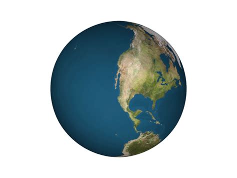 Rotating Earth  Transparent Background Globe Clipart Animation