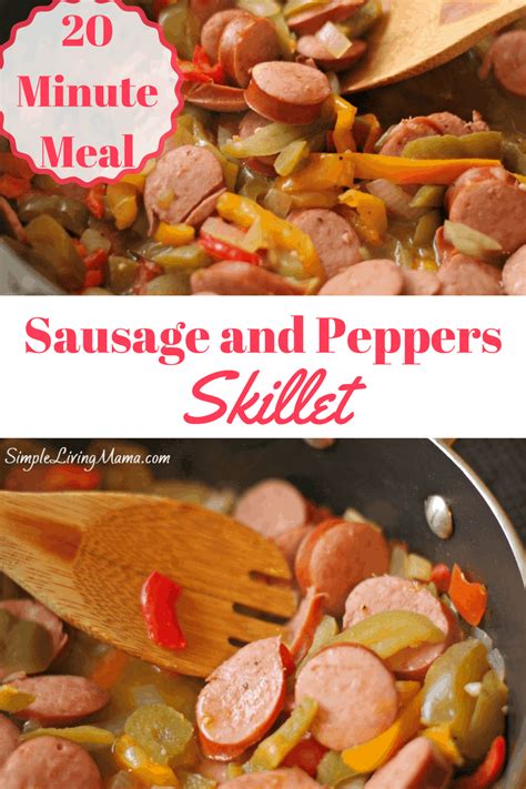 Sausage And Peppers Skillet Recipe Simple Living Mama