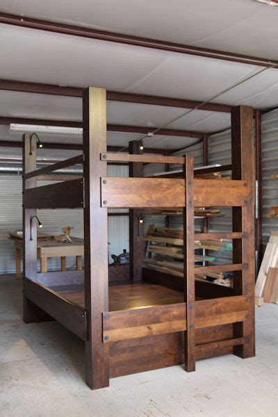 custom queen  queen bunk beds knotty alder