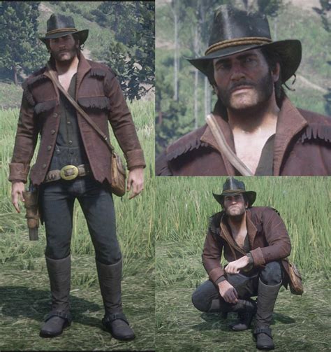 An appreciation post for this outfit i made that is my new current favorite (nevada hat, everyday overshirt, ranch pants, english preacher's boots, stenger spurs, cotton suspenders, and neckerchief). Clean Hunter Outfit for Arthur Morgan. : reddeadfashion