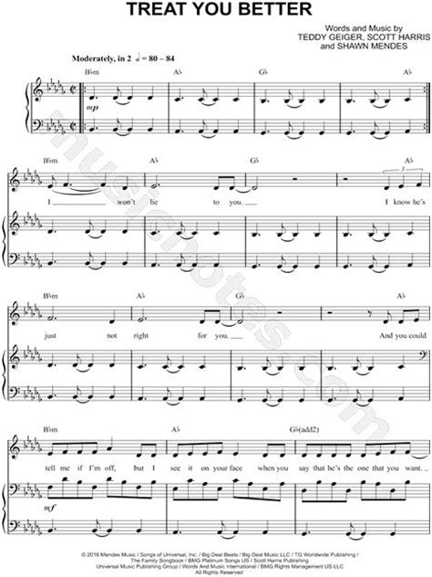 Print And Download Treat You Better Sheet Music By Shawn Mendes Sheet