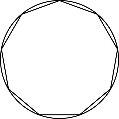 Nonagon Inscribed In A Circle Clipart Etc
