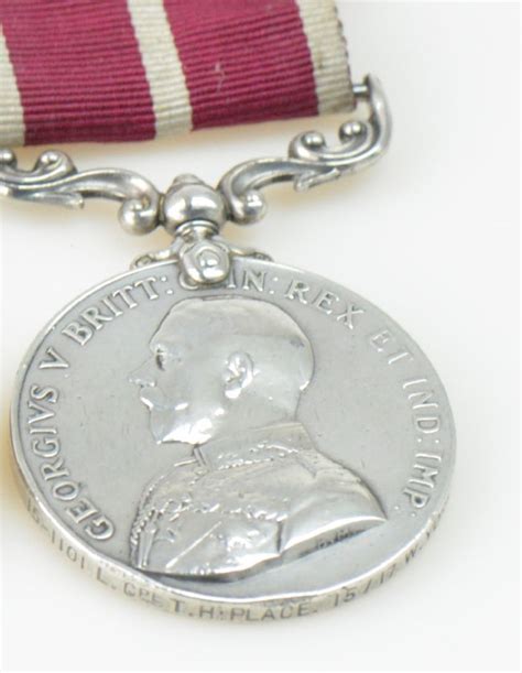 The Meritorious Service Medal Awarded To Thomas Place Ww1 Medal