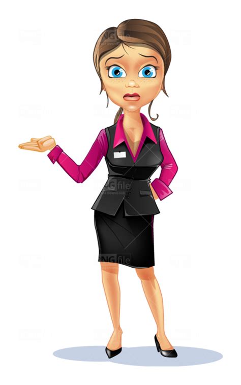 Stressed Business Women Cartoon Character Png Photo 498 Pngfile