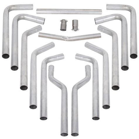 Kojem 25 Inch Aluminized Stainless Steel For16 Piece Universal Dual Exhaust Pipe Kit 2 Tubing