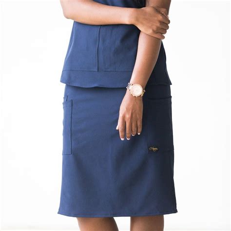 Navy Blue Scrub Skirt Scrub Skirts Medical Outfit Medical Scrubs