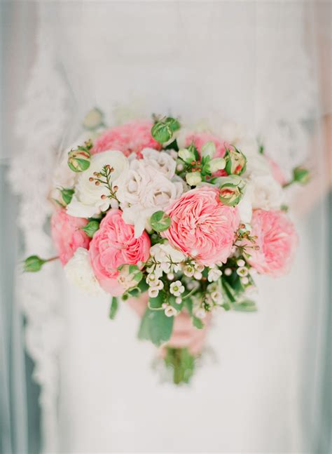 Light Pink White And Green Bridal Bouquet Elizabeth Anne