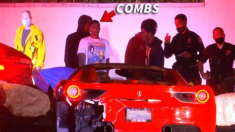Diddy S Son King Combs Injured In Wild Ferrari Vs Tesla Crash