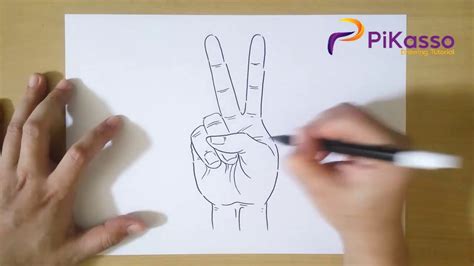 How To Draw A Peace Sign Step By Step Youtube