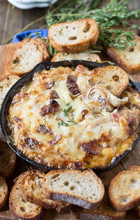 Hot Caramelized Onion Dip With Bacon And Gruyere Spicy Southern Kitchen