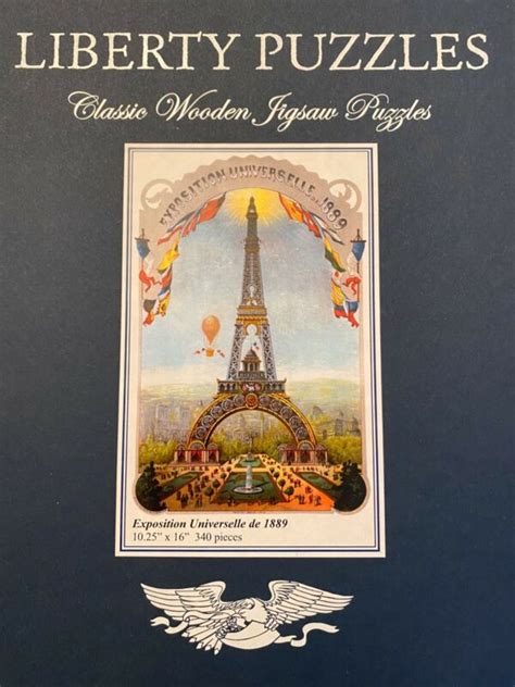 Liberty Wooden Jigsaw Puzzle Paris Worlds Fair 1889 Complete 340