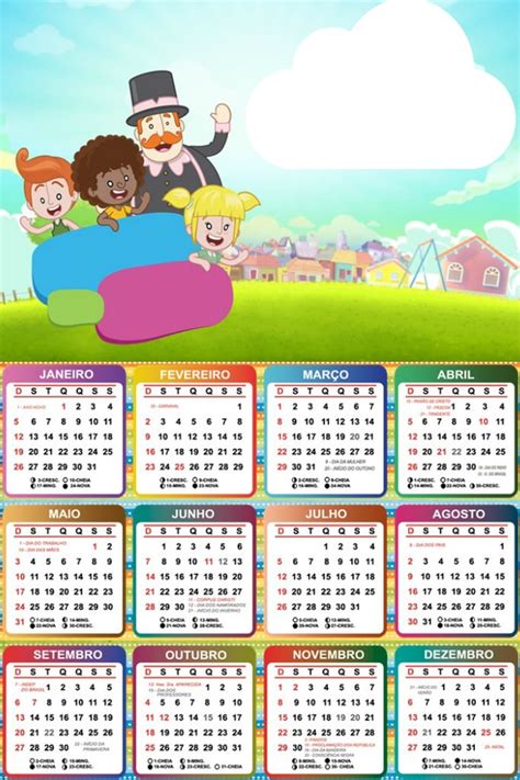 Fotomontagem calendário 2020 mundo bita - Pixiz