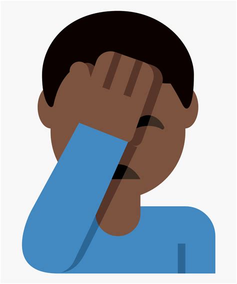 Facepalm Emoji Png Black Male Facepalm Emoji Free Transparent