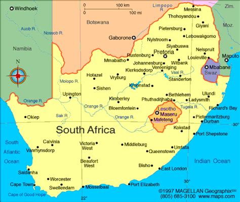 South Africa Map Infoplease
