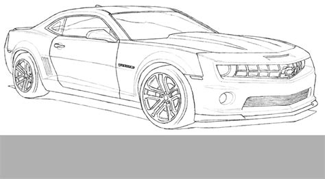 Camaro Outline Drawing