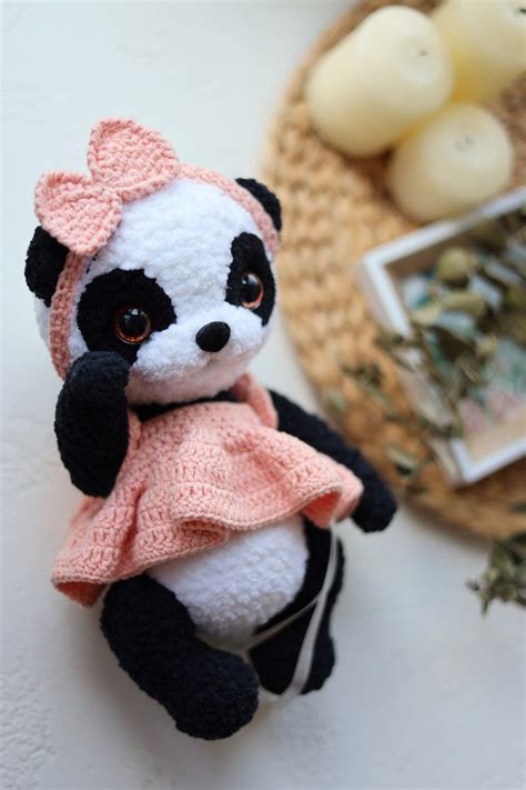 Panda Crochet Pattern Amigurumi Panda Tutorial Cute Plush Etsy Easy