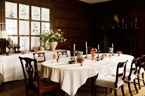 Wardington Manor Dining Room Oxfordshire England Black White Copies